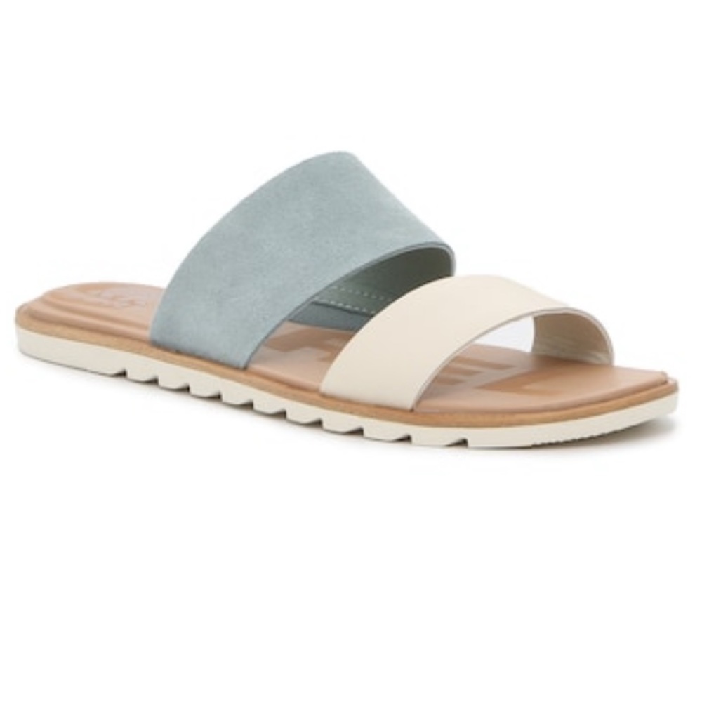 Women's Two-Tone Slide Sandals